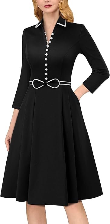 VFSHOW Womens Elegant Vintage Cocktail Party Mermaid Bodycon Midi Mid-Calf Dress