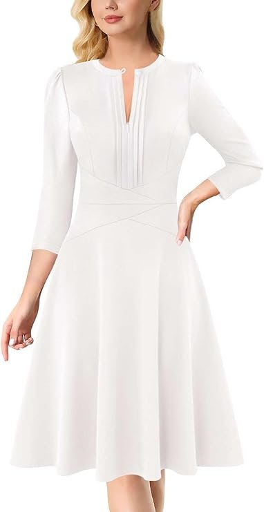 VFSHOW Womens Elegant Vintage Cocktail Party Mermaid Bodycon Midi Mid-Calf Dress